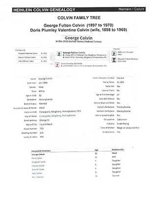Colvin Genealogy 1